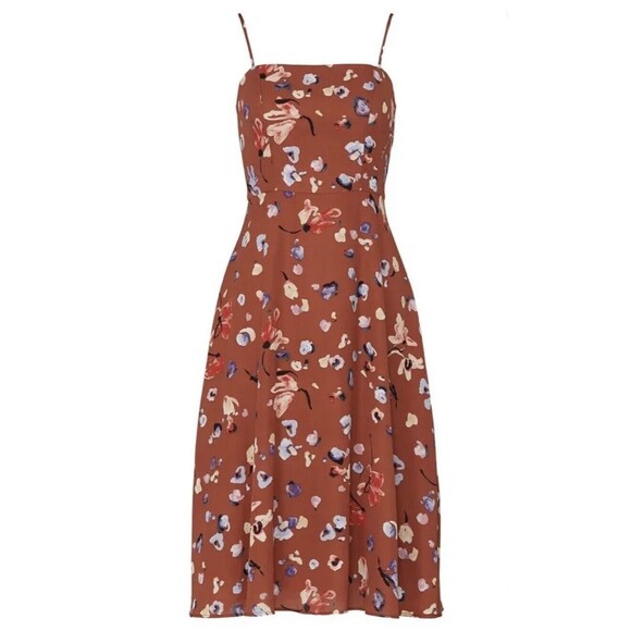 HUTCH Declan Floral Sleeveless Square Neck Knee Length Cami Dress Size 4 - Picture 12 of 12